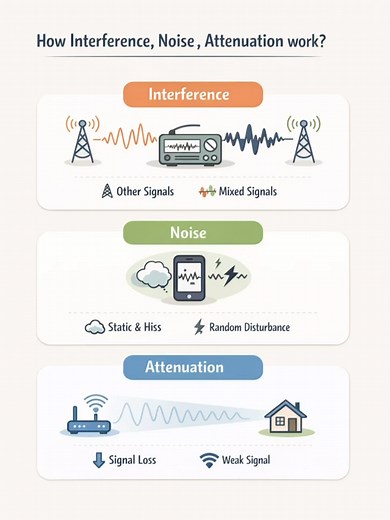 Interference, Noise, and Attenuation in Networking Explained