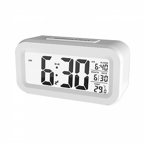 Foska Large Screen Time Display LED Plastic Electronic Alarm Clock