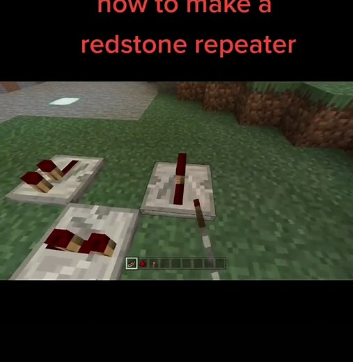 Crafting a Redstone Repeater in Minecraft Tutorial