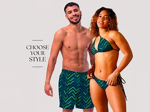 Matching Swimsuits for Couples Swimwear Set His and Hers Matching Bathing Suits for Honeymoon Swimwear - Etsy