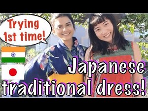What's Japanese traditional dress "Yukata"? Indian girl trying Yukata for the 1st time!