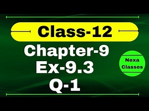 Class 12 Ex 9.3 Q1 Math | Chapter9 Class12 Math | Differential Equations | Ex 9.3 Q1 Class 12 Math