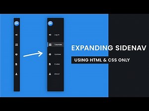 Expanding SideNav CSS | CSS Side Menu