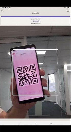 Employee Clock-in using the QR