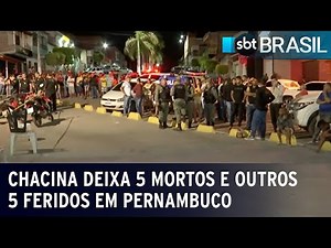 Chacina deixa 5 mortos e outros 5 feridos em Pernambuco | SBT Brasil (27/01/23)