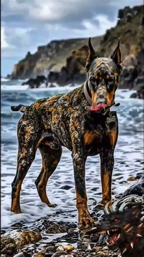 DOBERMAN🐶 X ROCK🪨 || WAIT AND SEE WHAT HAPPENS!!! #dog #fusion #rock #viral