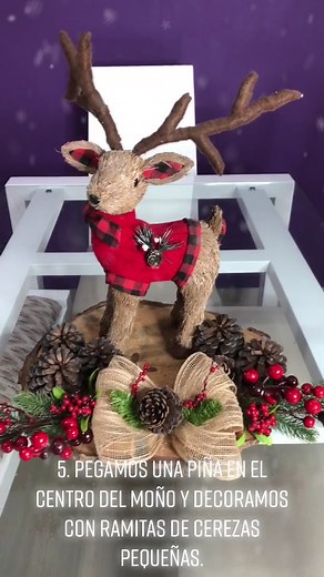 🌲Centro de mesa #navideño #Rústico 🌲 Instagram-Facebook:@puntolilaeventos #merrychristmas #navidad #decoracionesnavideñas #centrodemesa #reno #love