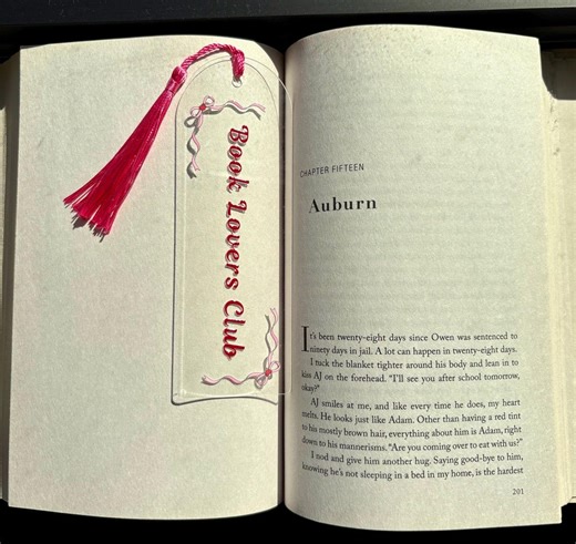 Book Lovers Club Acrylic Bookmark With Colorful Tassel for Reading - Etsy