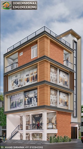 2.3K views · 17 reactions | Commercial cum Residential Building #commercial #residential | Dimensional Engineering | Facebook