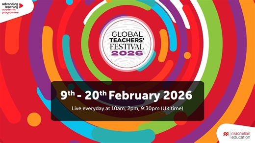 𝗕𝗶𝗴 𝗾𝘂𝗲𝘀𝘁𝗶𝗼𝗻𝘀 𝘀𝗵𝗮𝗽𝗲 𝗴𝗿𝗲𝗮𝘁 𝘁𝗲𝗮𝗰𝗵𝗶𝗻𝗴. - What really helps learners build confidence? - How much does accuracy matter in today’s global workplace? - What should language learning focus on now? And next? The 𝗚𝗹𝗼𝗯𝗮𝗹 𝗧𝗲𝗮𝗰𝗵𝗲𝗿𝘀’ 𝗙𝗲𝘀𝘁𝗶𝘃𝗮𝗹 𝟮𝟬𝟮𝟲, brought to you by Macmillan Education ELT, brings together 25 ELT experts for two weeks of inspiring, practical talks designed to support teachers, leaders, and changemakers across ELT. Register now and explo