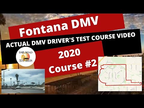 *ACTUAL TEST ROUTE* Fontana DMV Driving Test Course #2 Behind The Wheel License Dash Cam Video 2021