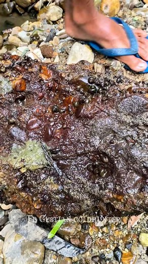 gold discovery process | traditional gold extraction process | super material containing gold | gold nugget $1500 in bedrock crack 😱‼️⛏️ amazing #puregold #goldmine #goldhunter #goldprocessing #goldextraction #goldminer #goldpanning #goldhunting | Gustian Goldhunter