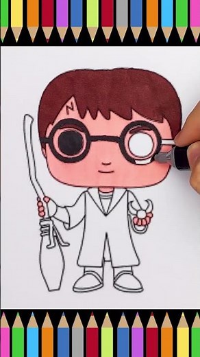 Coloriage de HARRY POTTER ⚡ Abonnez-vous et likez pour plus de vidéos 🤗