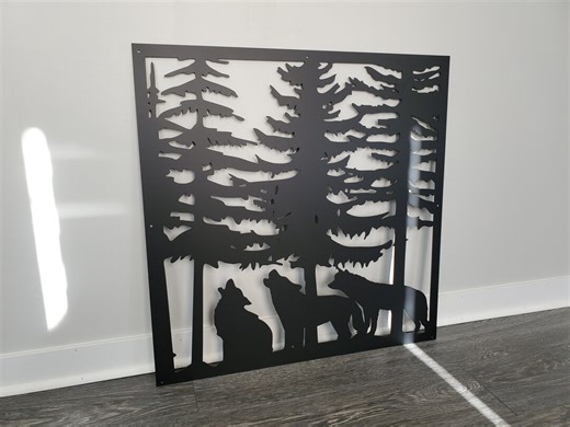 Outdoor Privacy Screen Panel Decorative Aluminum Fence Topper Garden Privacy Screen Wildlife Wolf Privacy Panel - Etsy