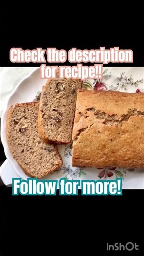 PECAN BANANA BREAD #bananabread #easyrecipe #foryou #baking #organic