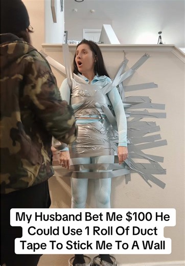 TECHNICALLY, I won - E 🤟🏼🚨😂 #couples #marriedlife #fyp #ducttape #challenge #trending #husbandwife #fypシ #couple #viral #relationships #couplegoals