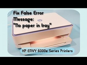 Paper Won't Feed or Jam Problems Fix on HP ENVY 6000e Series Printer 6050 6052 6030
