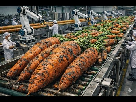 Inside a carrot processing plant is a scene unlike anything you've ever seen before.