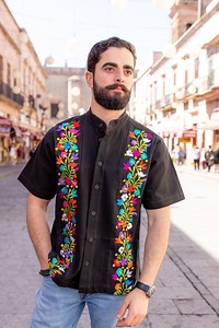 Mens Mexican Traditional Shirt. Floral Embroidered Guayabera for Men. Formal Button up Shirt. Traditional Style Shirt. Fathers Day Gift. - Etsy
