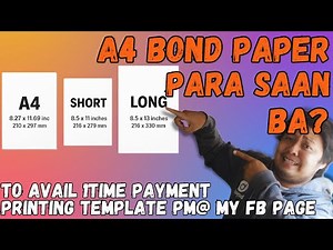 A4 BOND PAPER EXPLAINED! | PARA SAAN BA ANG A4 vs SHORT vs LONG?