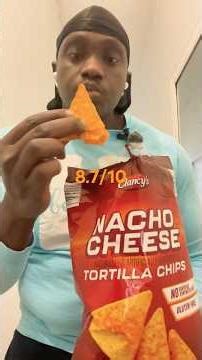 Muscle man tries nacho cheese taste like Doritos.