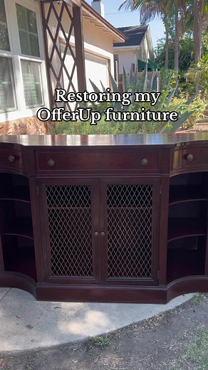 Restoring Mahogany Credenza from OfferUp