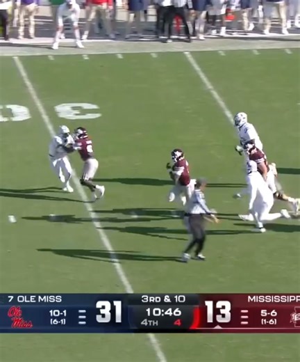 Bulldogs came up short in the Egg Bowl. But the future looks bright with Kamario Taylor under center. The Noxubee native ripped off several impressive runs in his first start. 📷: ABC/ESPN | Magnolia Tribune