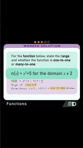Identifying the RANGE and TYPE of a function #mathtutorial #mathhelp #algebra #highschoolmath