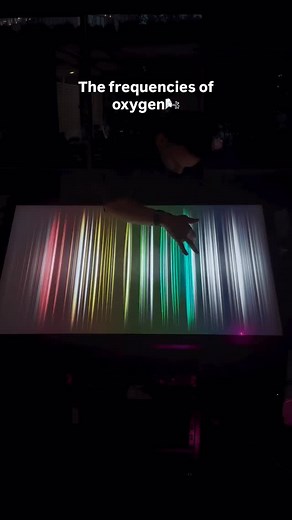 High Frequency Highway on Instagram: "The Sound of Oxygen - A Journey from Light to Music When an oxygen atom receives energy, it emits light. I’ve turned the hidden frequencies within this light into sound. In this video, I’m playing the actual sounds of oxygen’s own spectrum. Spa Science, art and music come together here. via: @mehmetunal_studio"