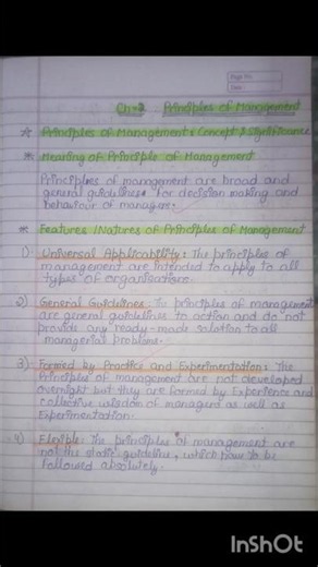 Business Studies Ch 2 Principles of Management Class 12 Notes #class12