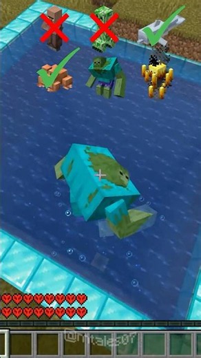 Minecraft Mobs vs WATER PIT #shorts