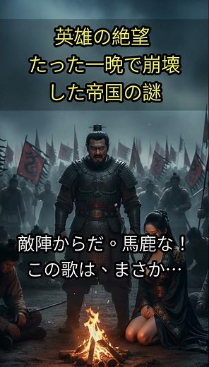 【衝撃】たった一晩で英雄が散った理由…😱 馬鹿な！『四面楚歌』の真実とは？ #四面楚歌 #項羽 #中国歴史 #楚漢戦争 #歴史物語 #悲劇 #英雄 #古典文学 #故事成語 #絶望