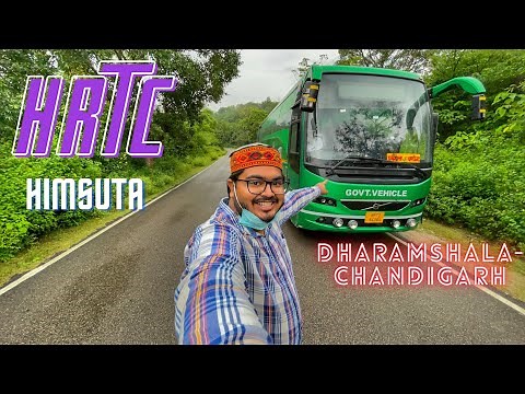 HRTC Himsuta Bus Journey | Dharamshala to Chandigarh VOLVO Semisleeper #TravelwithSoumit