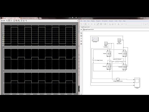 Simulink Model of Single Phase Inverter / Matlab simulation of Inverter