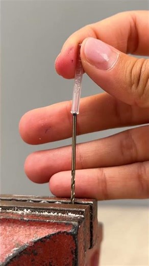 Mini drill bit hack with pen tube🖊️🛠️ #shorts