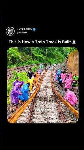 This is How a Train Track is Built 🚉🛤️