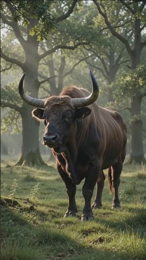 Aurochs: The Giant Wild Bull That Went Extinct 🦬 | Amazing Animal Facts #animalfacts #viralvideo
