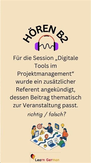 #22 B2 Hören üben | Practice Listening Skills in German B2 | Learn German | Goethe Zertifikat B2