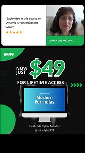 ⏳1 Day Left! Excel Mastery for Just $49! 🔥 📌 Secure your spot today! ➡️ excelcampus.com/modern-formulas Lifetime access to the Modern Formulas Course at 88% off Master Excel tools like: ✅ XLOOKUP ✅ Dynamic Arrays ✅ LET & LAMBDA #excel #exceltips #microsoftexcel #office #accounting #spreadsheets | Excel Campus