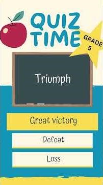 ⚡📘 Grade 5 Vocabulary Quiz 9 | Word Champion Quest! 🏆✨#quiz #vocabularyforkids #grade5