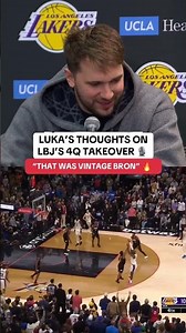 Luka talks LBJ's 4Q Takevover 🔥