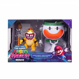 The Super Mario Galaxy Movie - 5 inch Bowser Jr. Action Figure with Clown Car, Paintbrush and Water-Reveal Stickers