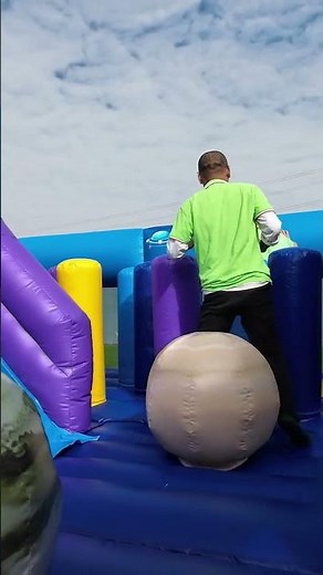🚀 OUT OF THIS WORLD! Crew Goes Wild Testing Space Inflatable Fun City!#Space#commercialinflatable