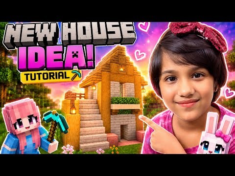 NEW HOUSE IDEA! 🏡💖 Minecraft Pink Cute House Tutorial (Easy Build!)
