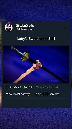 Luffy uses the Nidai Kitetsu sword. #anime #luffy #animeedits #onepiece