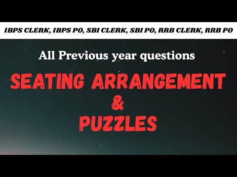 Seating arrangement & Puzzles | Tricks & solution | IBPS PO Clerk | SBI PO Clerk