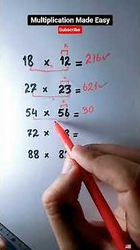 Hard Multiplication Made Easy | Amazing Math Trick! #maths #mathstricks #education