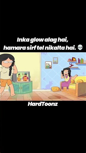 alag hi glow rehta hai unka 😭 #hardtoonz #animation