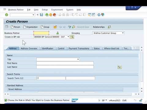 Configure and Create One Time Vendor in SAP S/4HANA