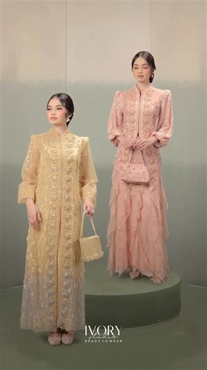 Ivory Studio RTW on Instagram: "Dress memikat untuk Raya—apa style pilihanmu? Siluet yang membuat hati jatuh cinta, dress dihiasi bordir motif bunga dengan sentuhan rona pastel memesona, membuatmu menuai kekaguman. Setiap pesonanya dapat dijemput via link di bio. An alluring dress for Raya—what’s your favorite? A silhouette that makes hearts fall in love, adorned with floral embroidery and touched with captivating pastel hues, leaving you showered in admiration. Every piece of its charm awaits y